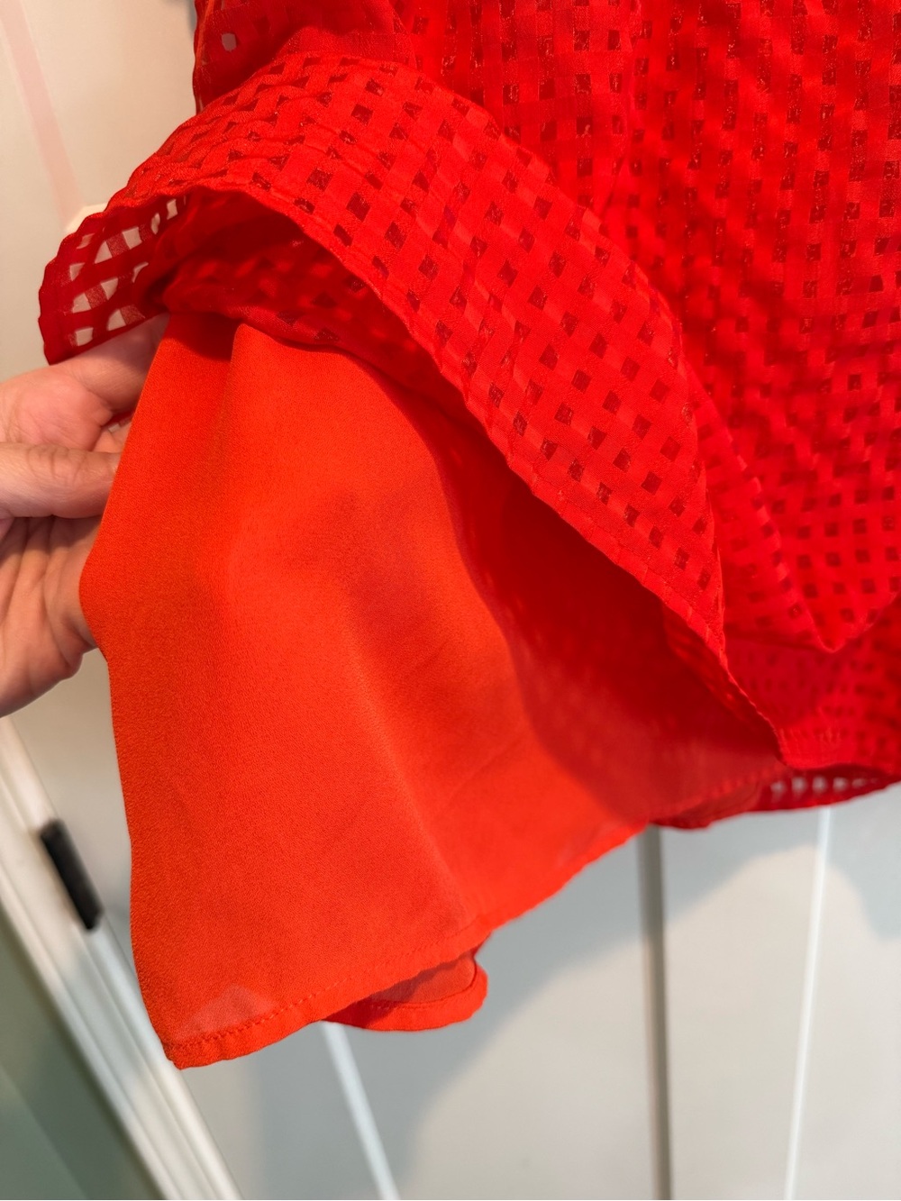 Gorgeous Red Ruffle Top - Picture 3 of 7